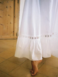 Best Sale Djerf Avenue Airy Poplin Midi Dress White