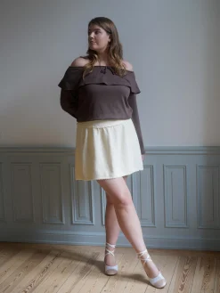 Discount Djerf Avenue Amorini Skirt Cream
