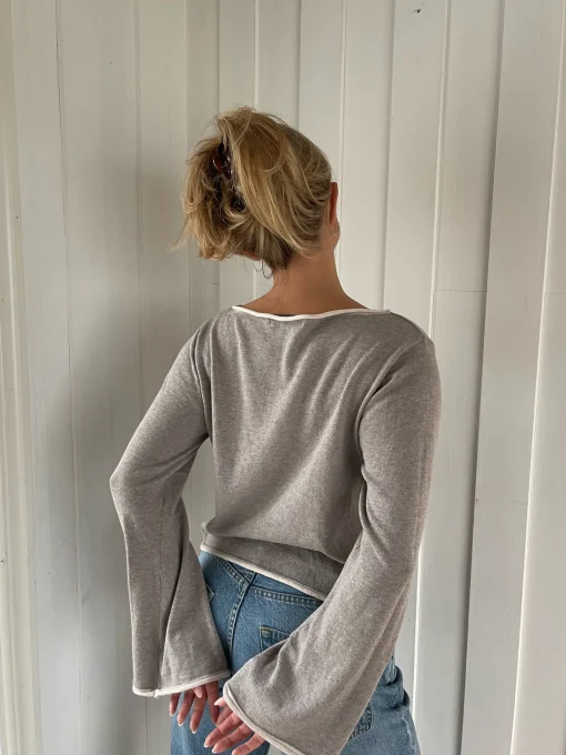 Store Djerf Avenue Bateau Neck Sweater Creamy Oat