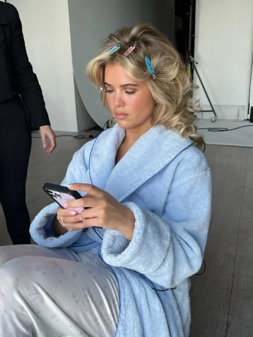 Fashion Djerf Avenue Bath Robe Blue