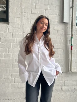 Shop Djerf Avenue Breezy Classic Shirt White