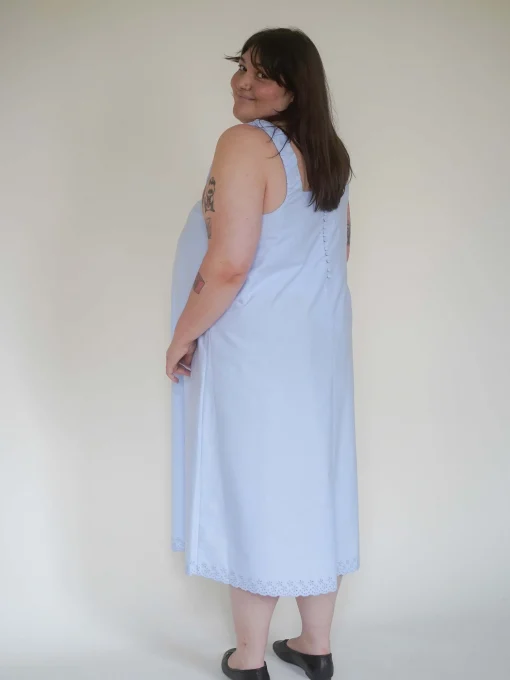 Discount Djerf Avenue Breezy Embroidered Dress Blue
