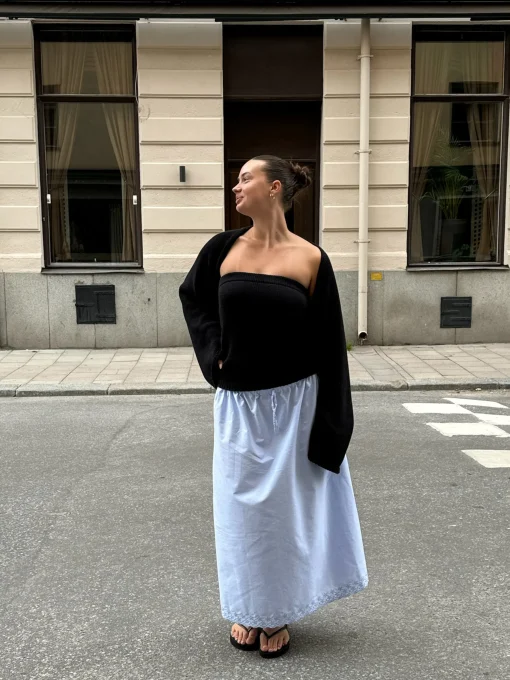 Flash Sale Djerf Avenue Breezy Midi Skirt Blue