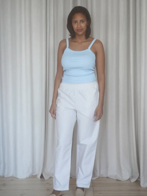 Hot Djerf Avenue Breezy Pants Beige Stripe
