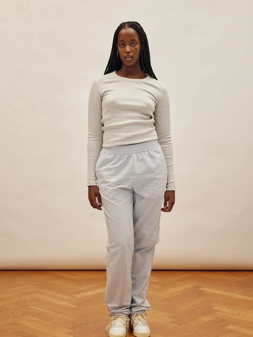 Sale Djerf Avenue Breezy Pants Blue Stripe - Tall