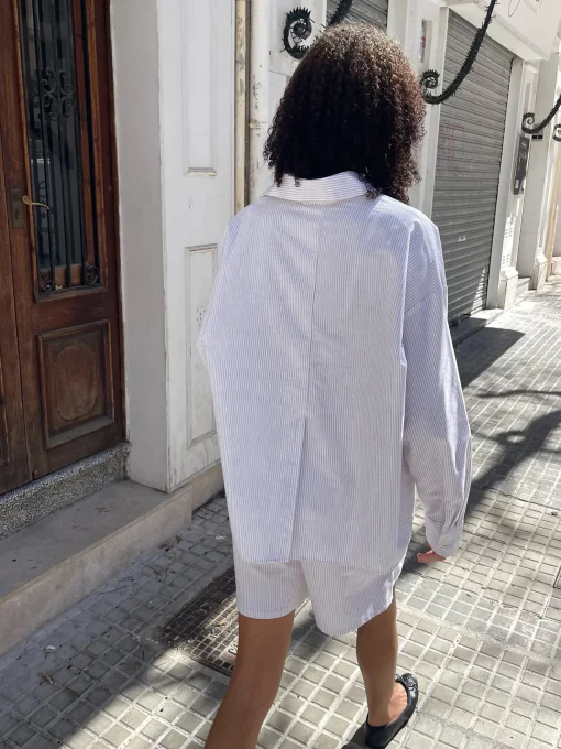 Online Djerf Avenue Breezy Shirt Beige stripe