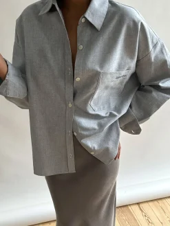 Cheap Djerf Avenue Breezy Shirt Grey