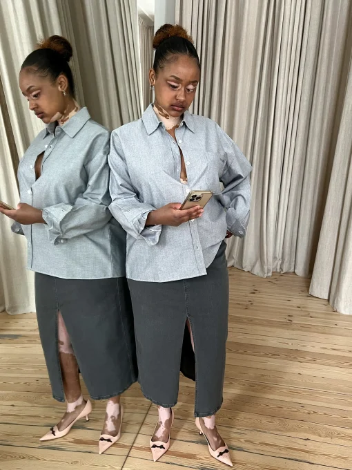 Cheap Djerf Avenue Breezy Shirt Grey
