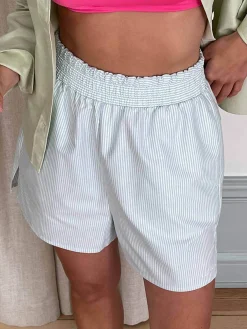 Clearance Djerf Avenue Breezy Shorts Green Stripe