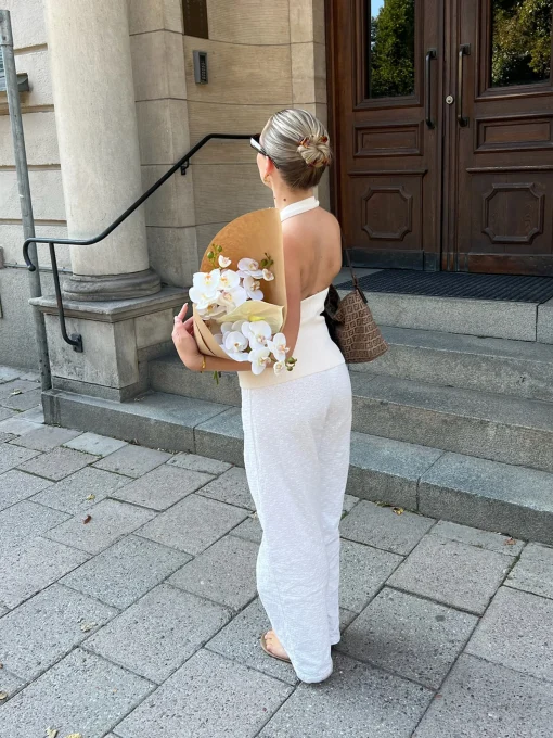 Shop Djerf Avenue Broderie Pants White