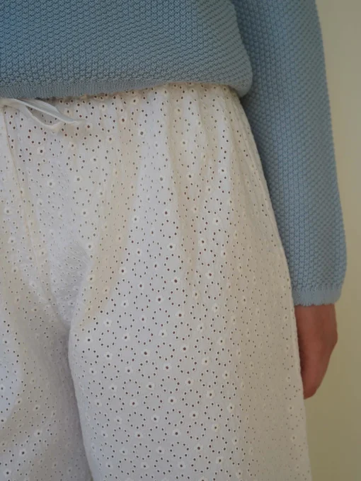 Shop Djerf Avenue Broderie Pants White