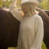 Best Djerf Avenue Chunky Raglan Roundneck Off White