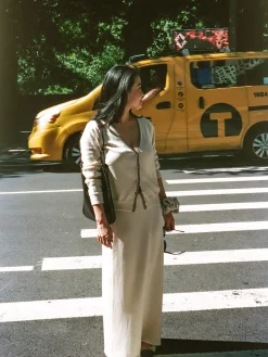 Best Sale Djerf Avenue Contrast V-neck Cardigan Ivory