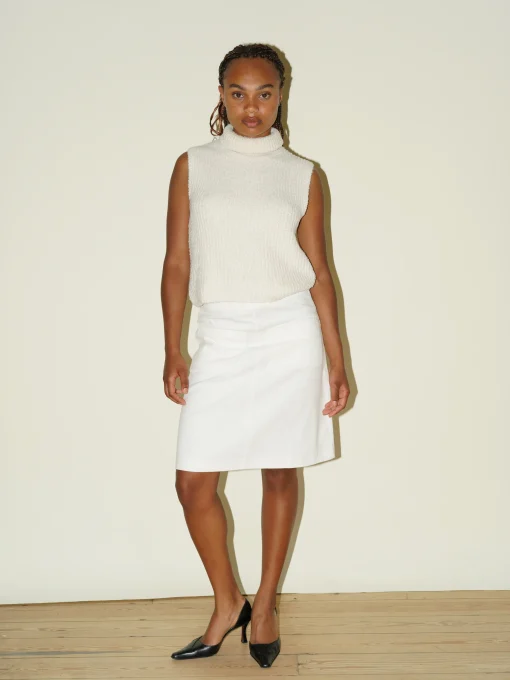 Hot Djerf Avenue Corduroy Skirt White