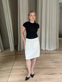 Hot Djerf Avenue Corduroy Skirt White