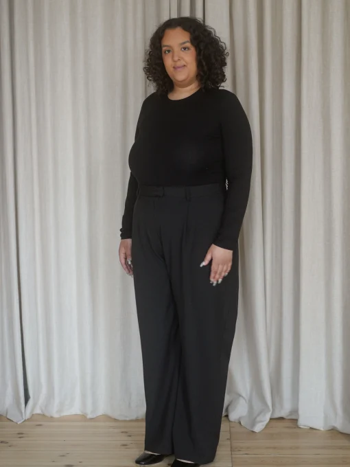 Shop Djerf Avenue Daily Long Sleeve Top Black
