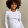 Best Djerf Avenue Daily Long Sleeve Top Ribbed White
