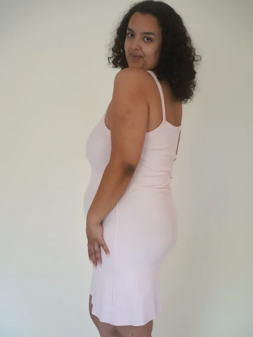 Discount Djerf Avenue Daily Tank Dress Ribbed Baby pink