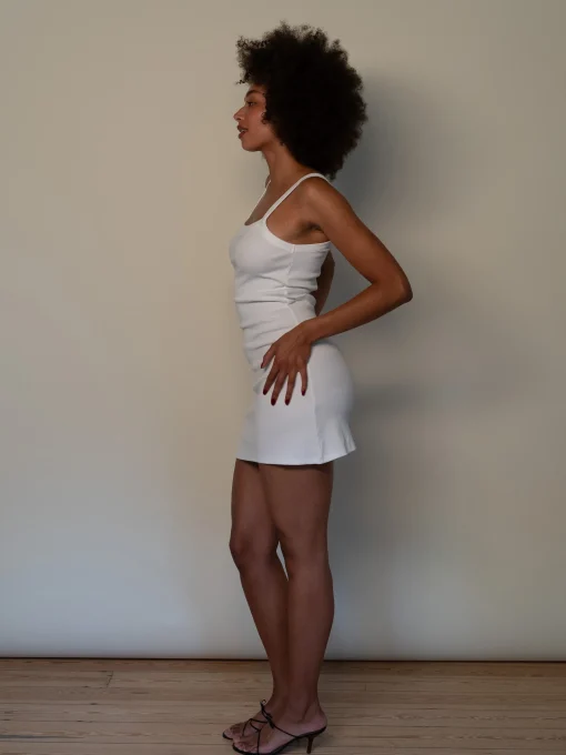 Best Sale Djerf Avenue Daily Tank Dress Ribbed White