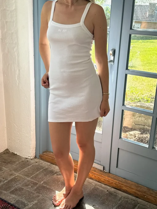 Best Sale Djerf Avenue Daily Tank Dress Ribbed White
