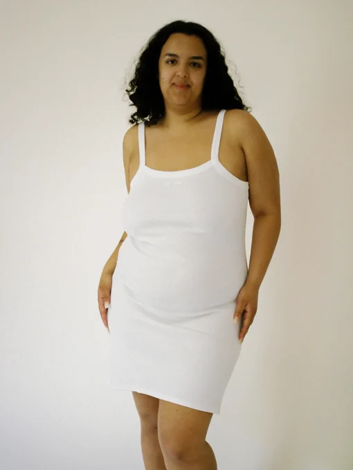 Best Sale Djerf Avenue Daily Tank Dress Ribbed White