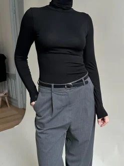 Store Djerf Avenue Daily Turtleneck Top Black