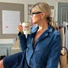 New Djerf Avenue Day-to-day Denim Blazer Dark Blue