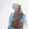 Online Djerf Avenue Diana Terry Bikini Top Seaside Stripe