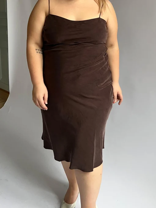 Clearance Djerf Avenue Dream Dress Midi Dark mocha