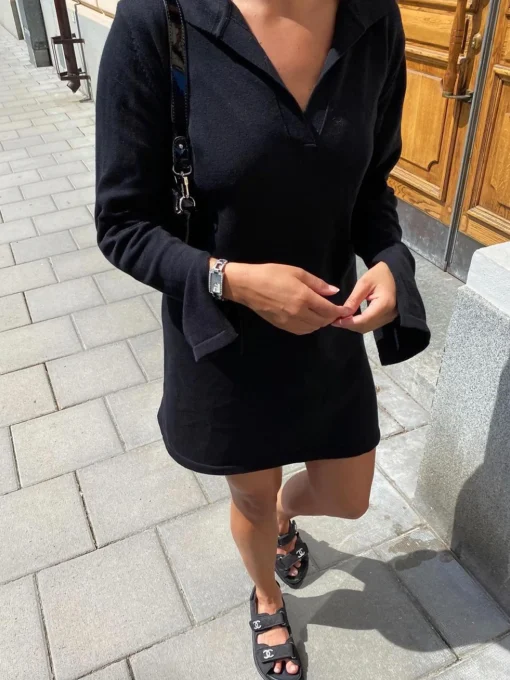 New Djerf Avenue Getaway Dress Black