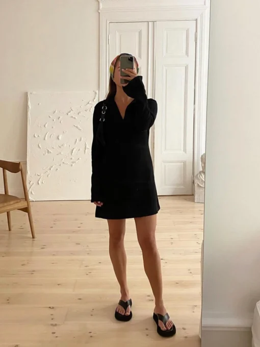 New Djerf Avenue Getaway Dress Black