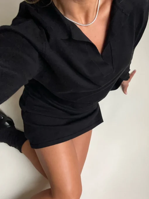 New Djerf Avenue Getaway Dress Black