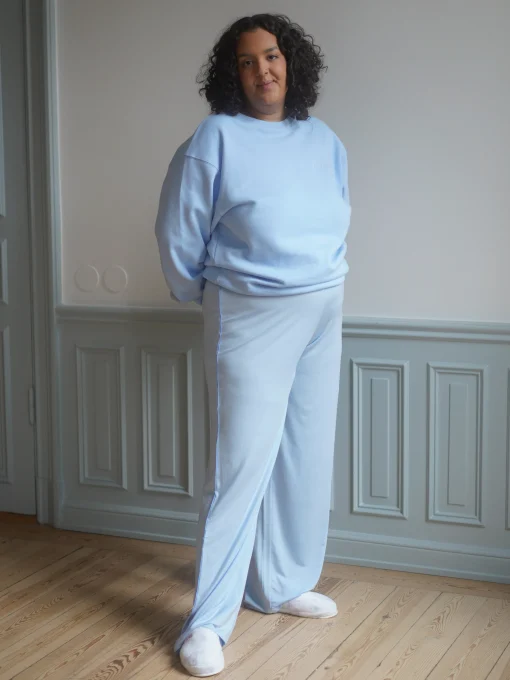 Sale Djerf Avenue Go Slow Pants Blue