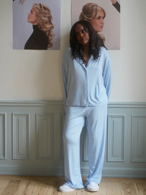 Sale Djerf Avenue Go Slow Pants Blue