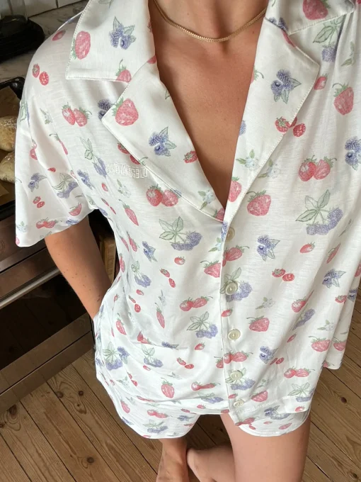 Shop Djerf Avenue Go Slow Short Sleeve Top Summer Berries