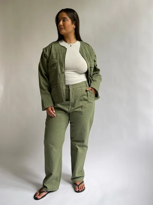 Shop Djerf Avenue Go To Pants Green