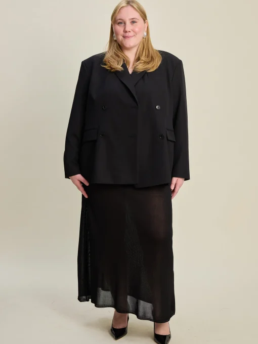 Cheap Djerf Avenue Knitted Midi Skirt Black