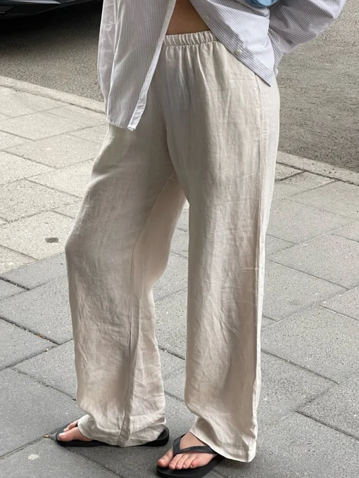 Best Djerf Avenue Linen Pants Tall Cream