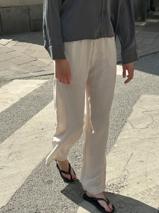 Best Djerf Avenue Linen Pants Tall Cream