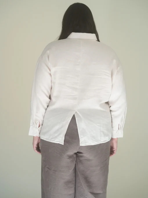 Clearance Djerf Avenue Linen Shirt Cream