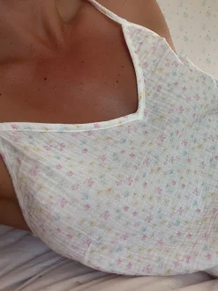 Sale Djerf Avenue Muslin Strap Top Summer Field
