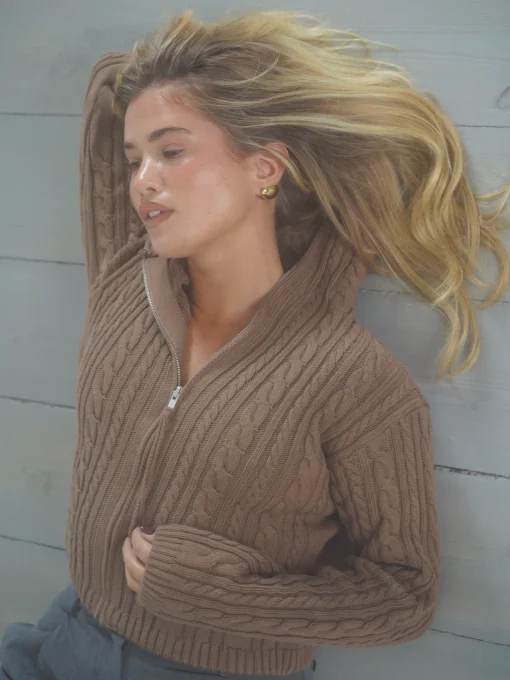 Clearance Djerf Avenue Ready Set Go Cardigan Brown