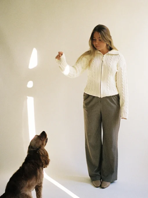 Best Sale Djerf Avenue Ready Set Go Cardigan Cream