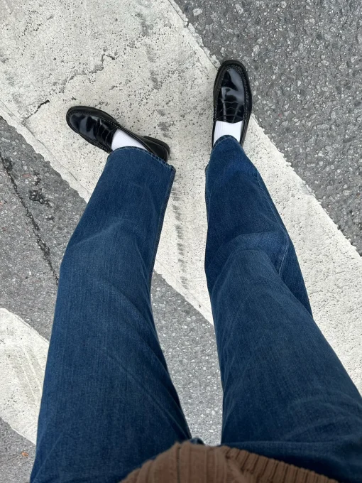 Discount Djerf Avenue Relaxed Jeans Dark Blue