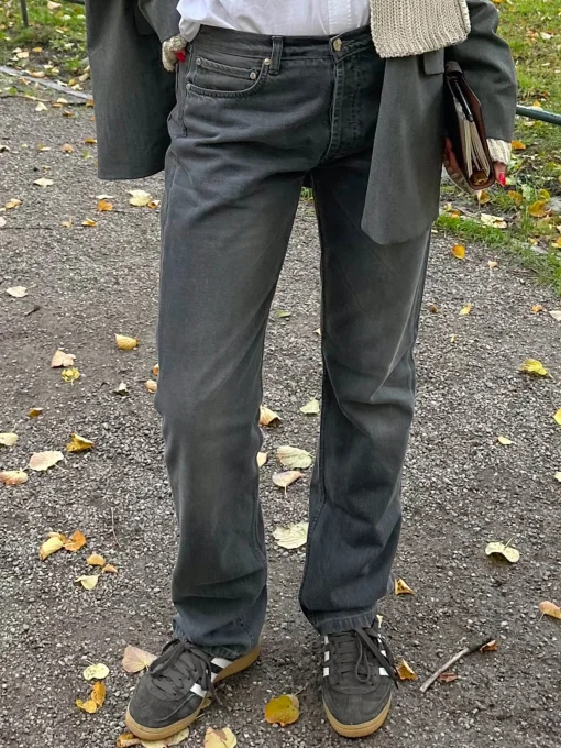 Sale Djerf Avenue Relaxed Jeans Grey - Tall