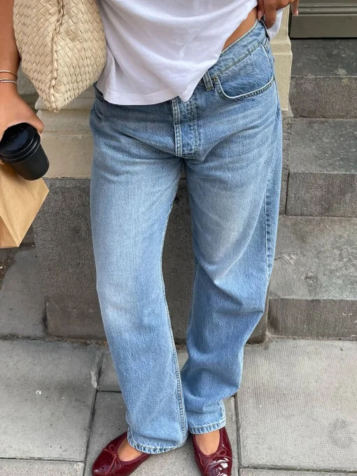 Store Djerf Avenue Relaxed Jeans Washed Blue