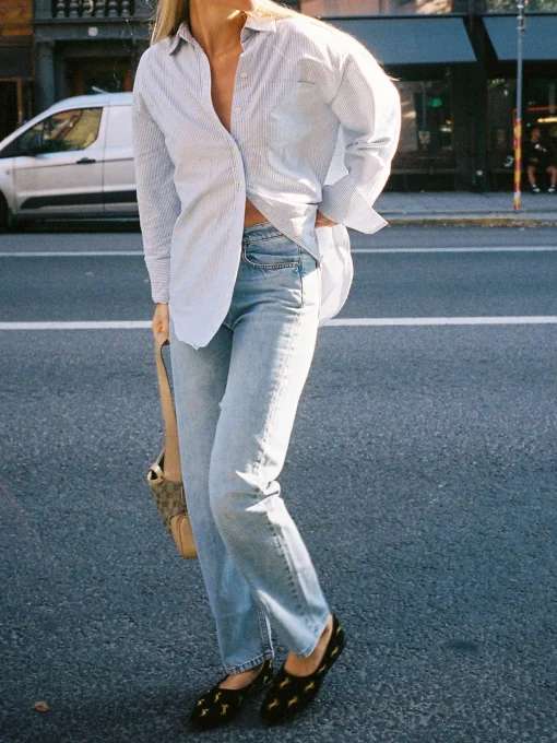 Store Djerf Avenue Relaxed Jeans Washed Blue