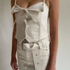 Outlet Djerf Avenue Remake Denim Butterfly Belt Cream