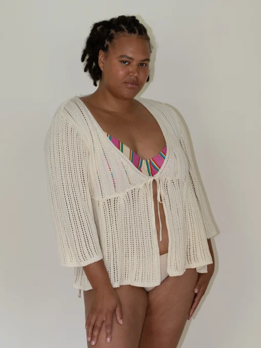 Fashion Djerf Avenue Sorella Top Cream Beige
