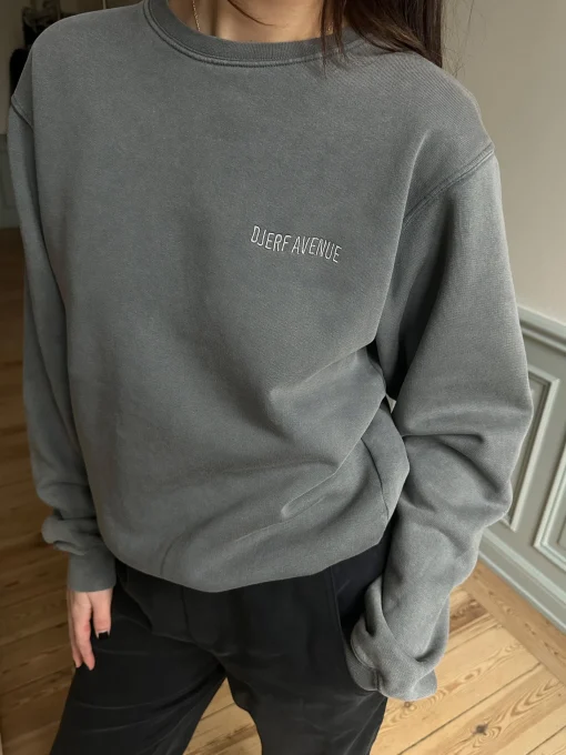 Outlet Djerf Avenue Staple Sweatshirt Washed Grey
